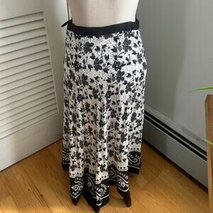 Uniti Casuals Skirt Womens Free Size Black White Maxi Embellished Boho Festival